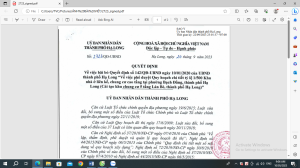 Bãi bỏ QĐ v/v phê duyệt Quy hoạch chi tiết tỷ lệ 1/500 Khu nhà ở liên kế, chung cư cao tầng tại phường Bạch Đằng, thành phố Hạ Long (Cải tạo khu chung cư 5 tầng Lán Bè, thành phố Hạ Long)