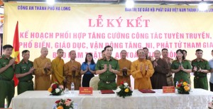 Hạ Long: Lễ ký kết phối hợp tuyên truyền, vận động tăng, ni, phật tử tham gia bảo đảm trật tự, an toàn giao thông giai đoạn 2023- 2026